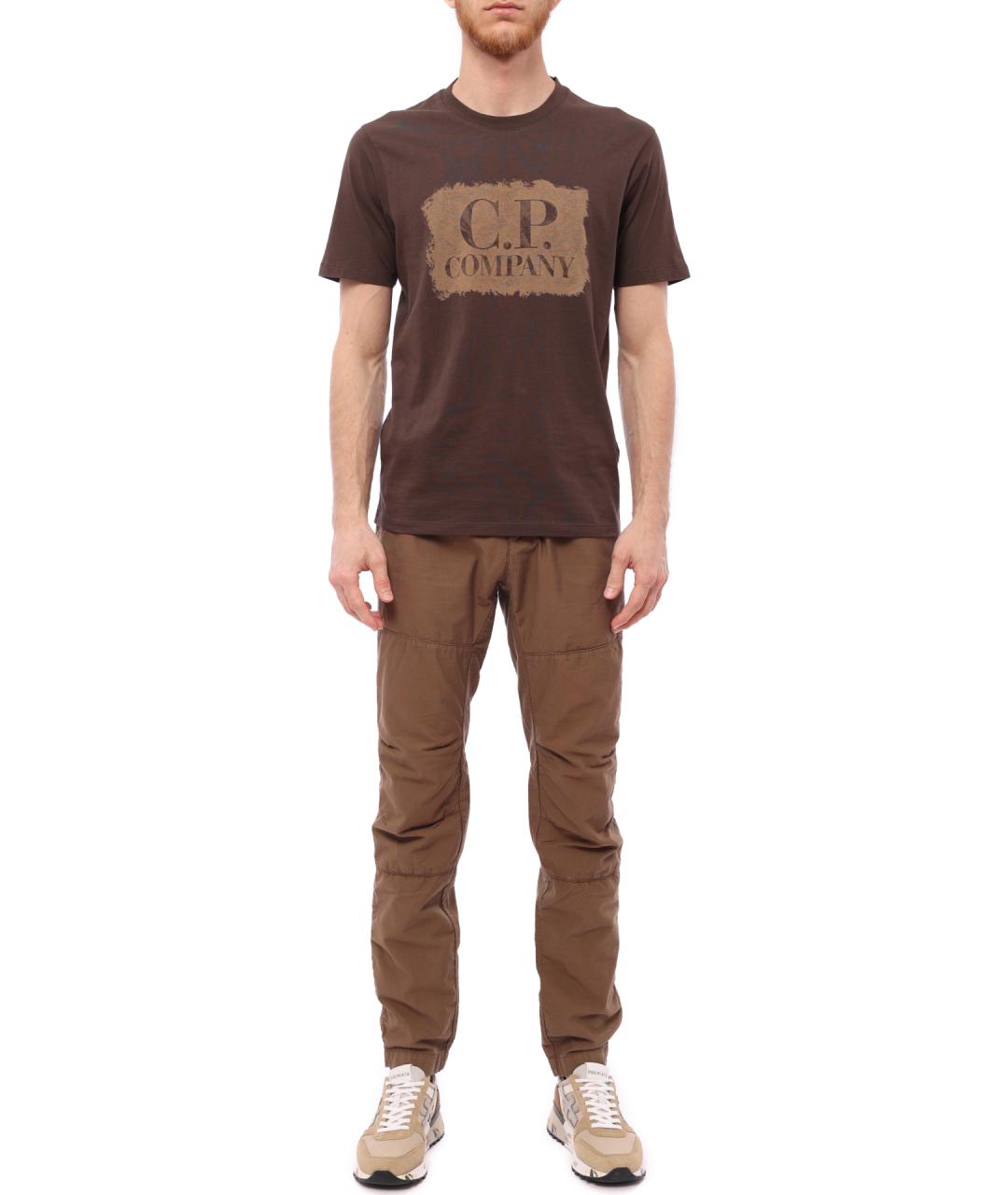 CP COMPANY Коричневые хлопковые повседневные брюки, фото 2
