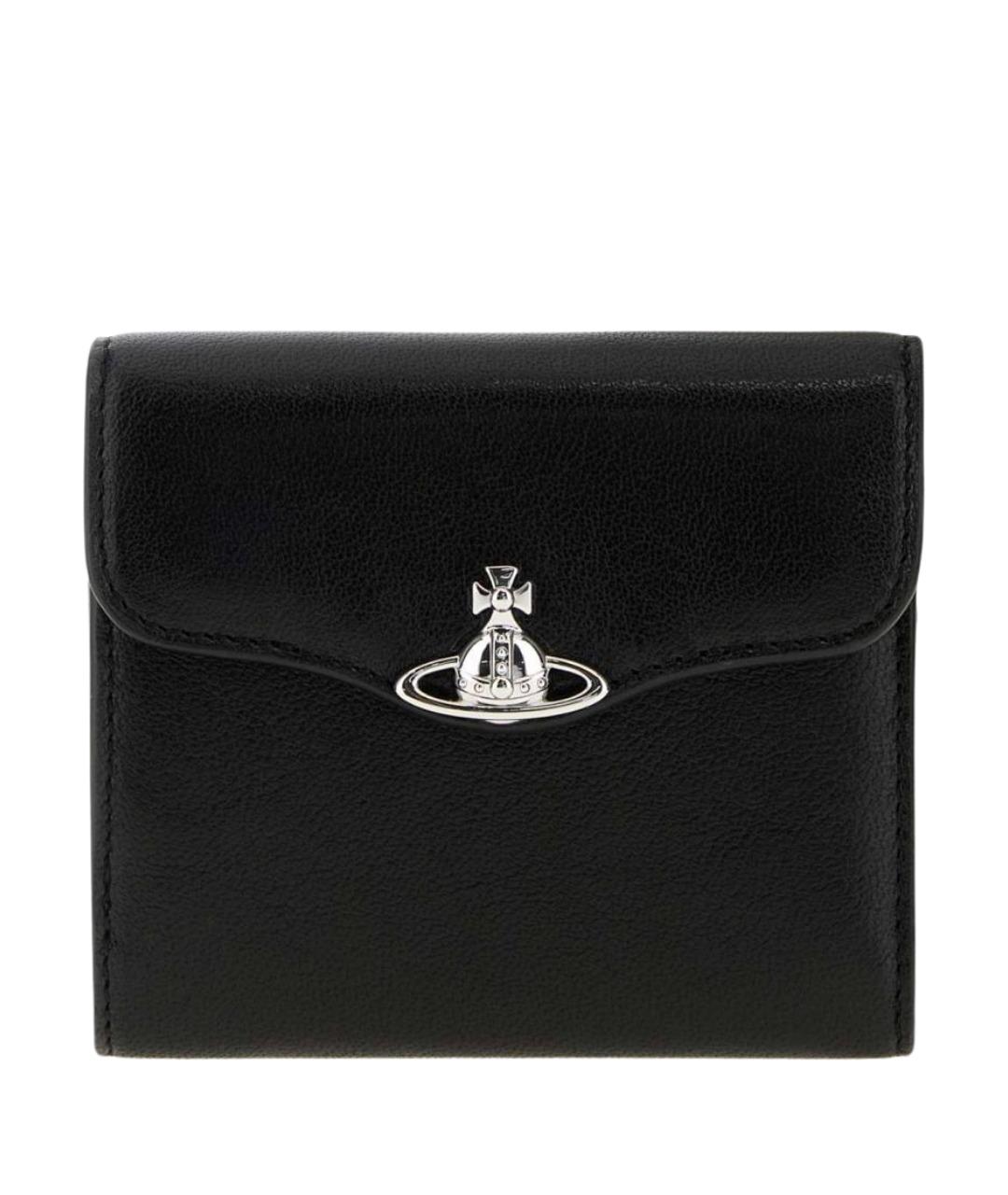VIVIENNE WESTWOOD Черный кожаный кошелек, фото 1