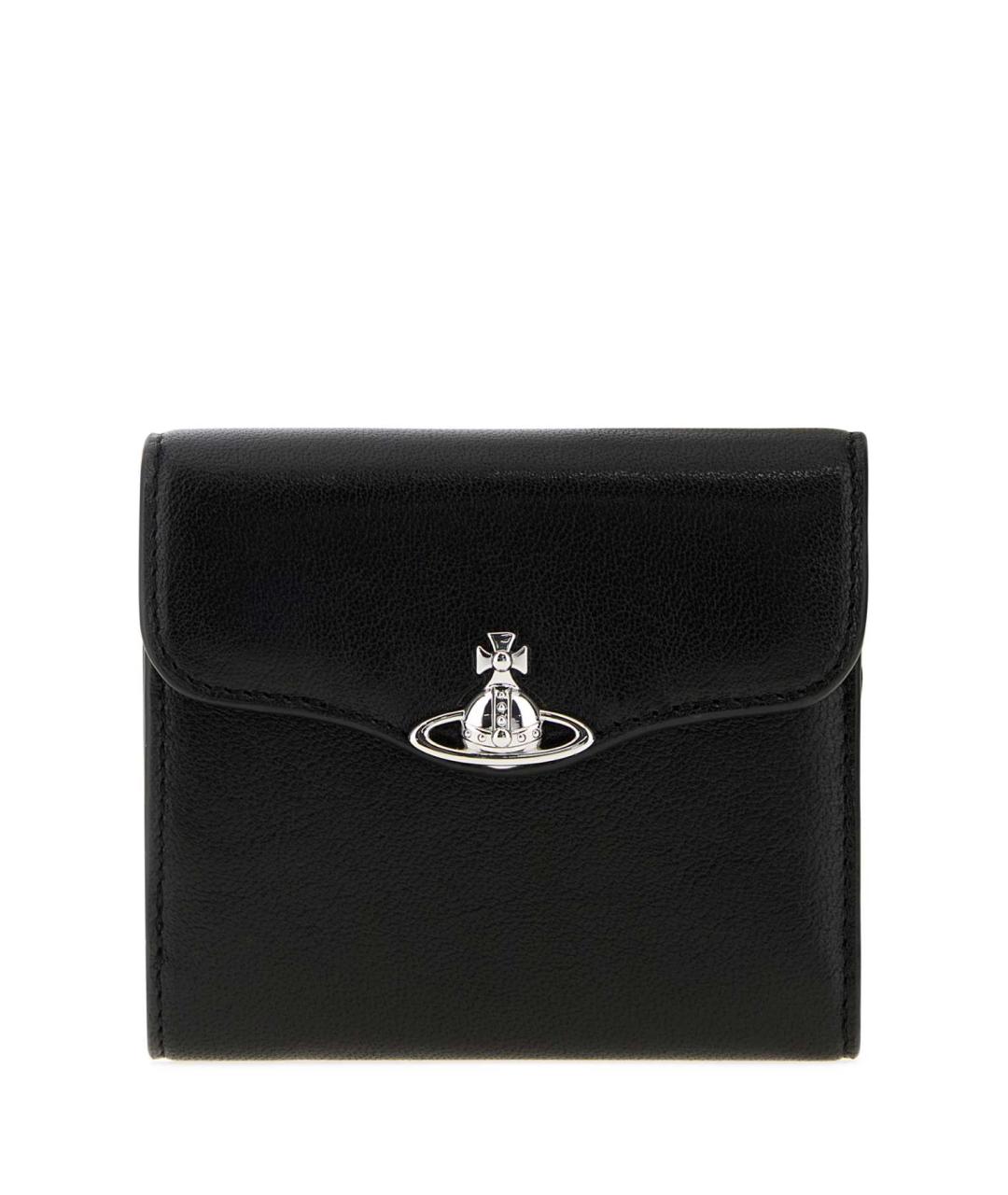 VIVIENNE WESTWOOD Черный кожаный кошелек, фото 3