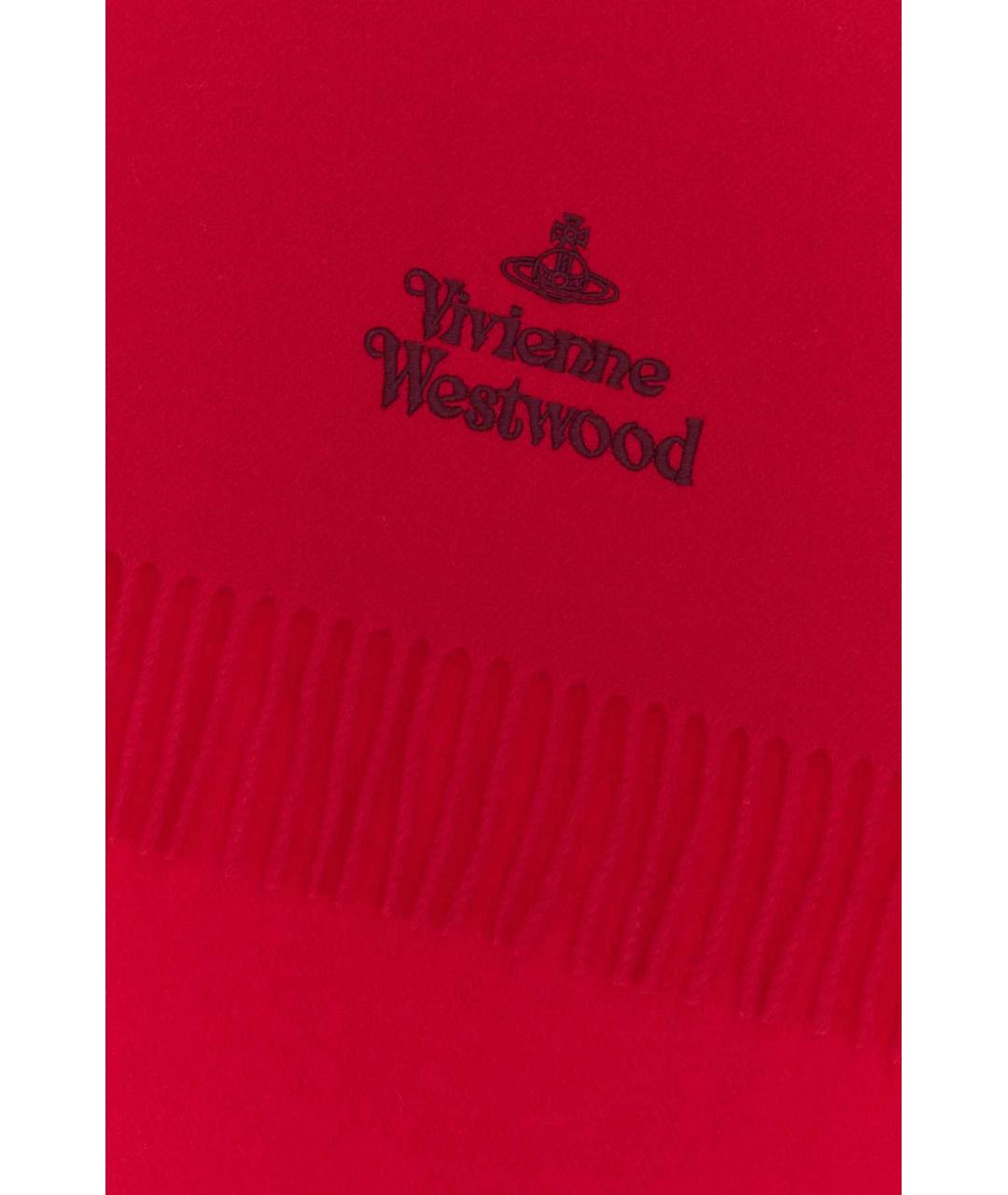 VIVIENNE WESTWOOD Красный шерстяной шарф, фото 2