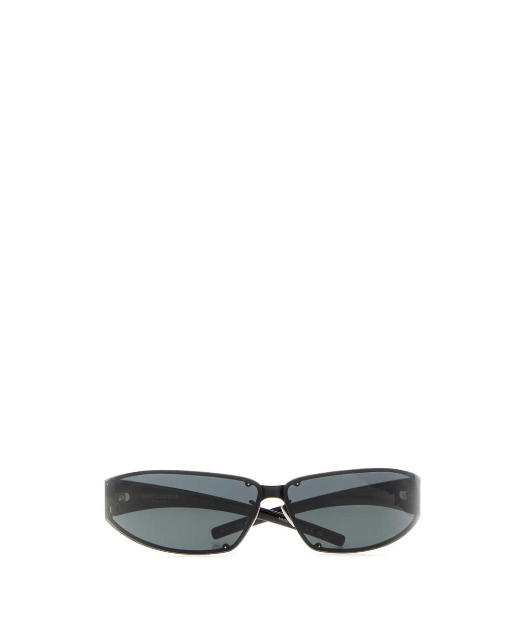 SAINT LAURENT Черные металлические солнцезащитные очки, фото 2