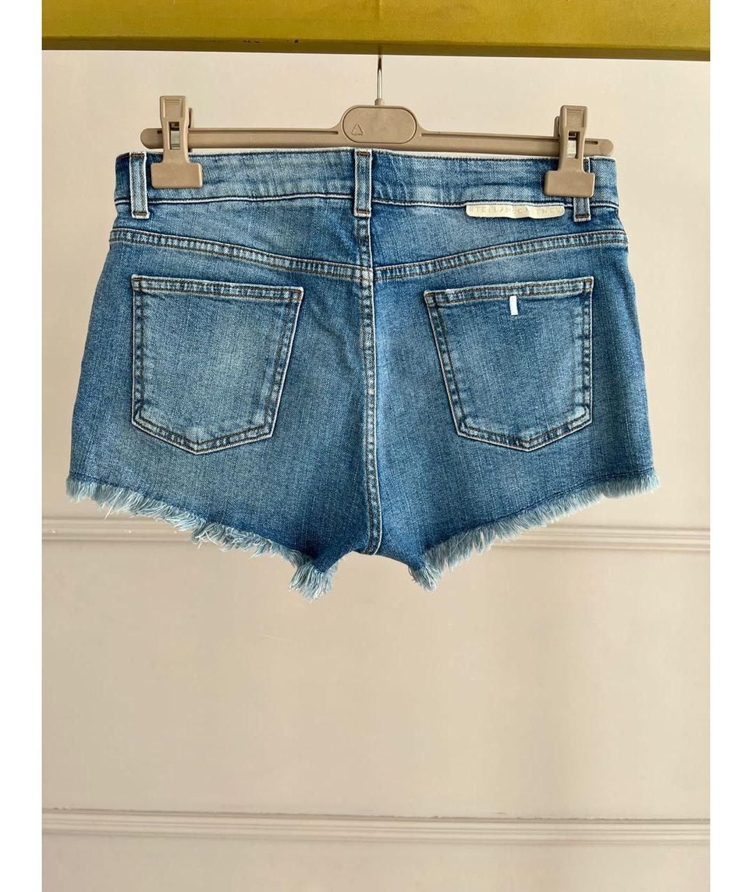STELLA MCCARTNEY Синие хлопковые шорты, фото 2