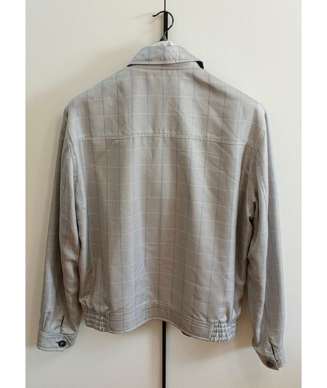BRIONI Серая кожаная куртка, фото 3