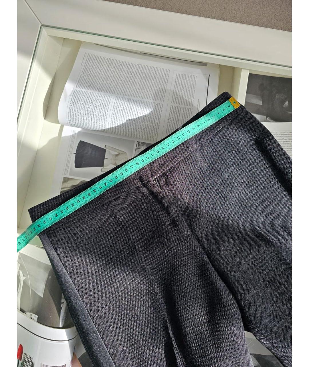 TOM FORD Черные вискозные прямые брюки, фото 4