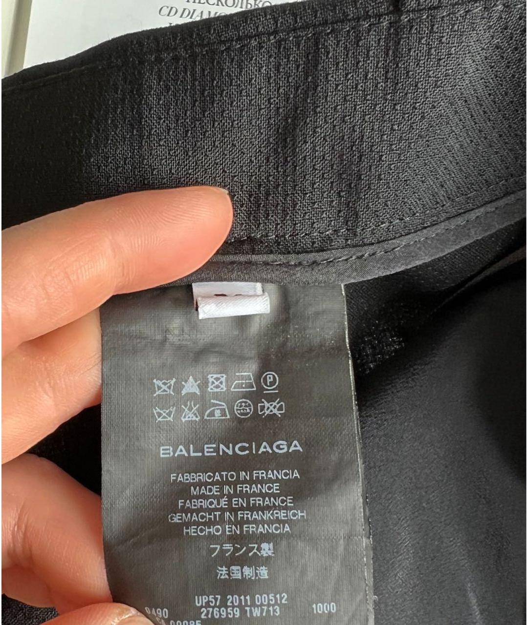BALENCIAGA Черные прямые брюки, фото 7
