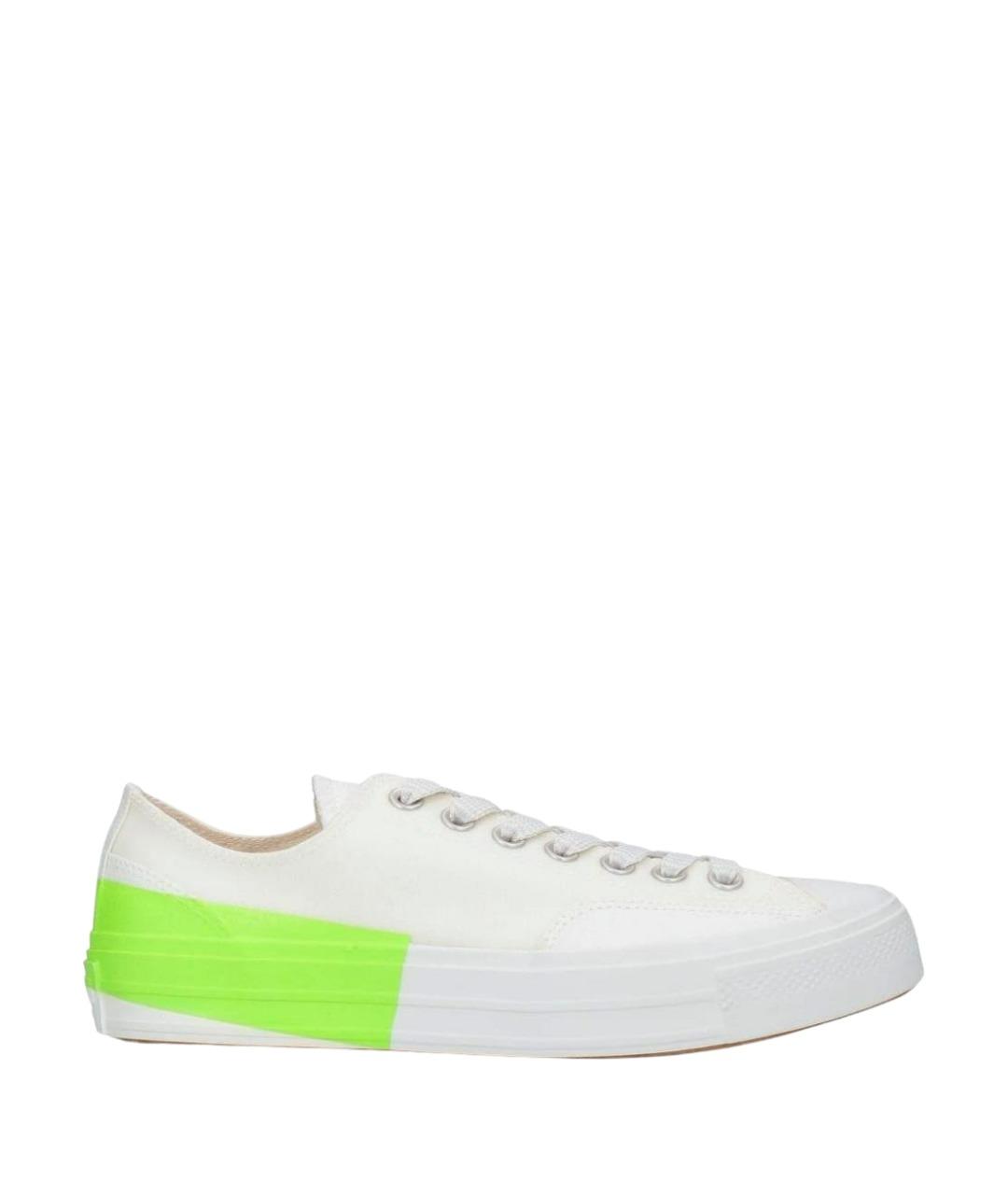 MSGM Белые текстильные низкие кроссовки / кеды, фото 1