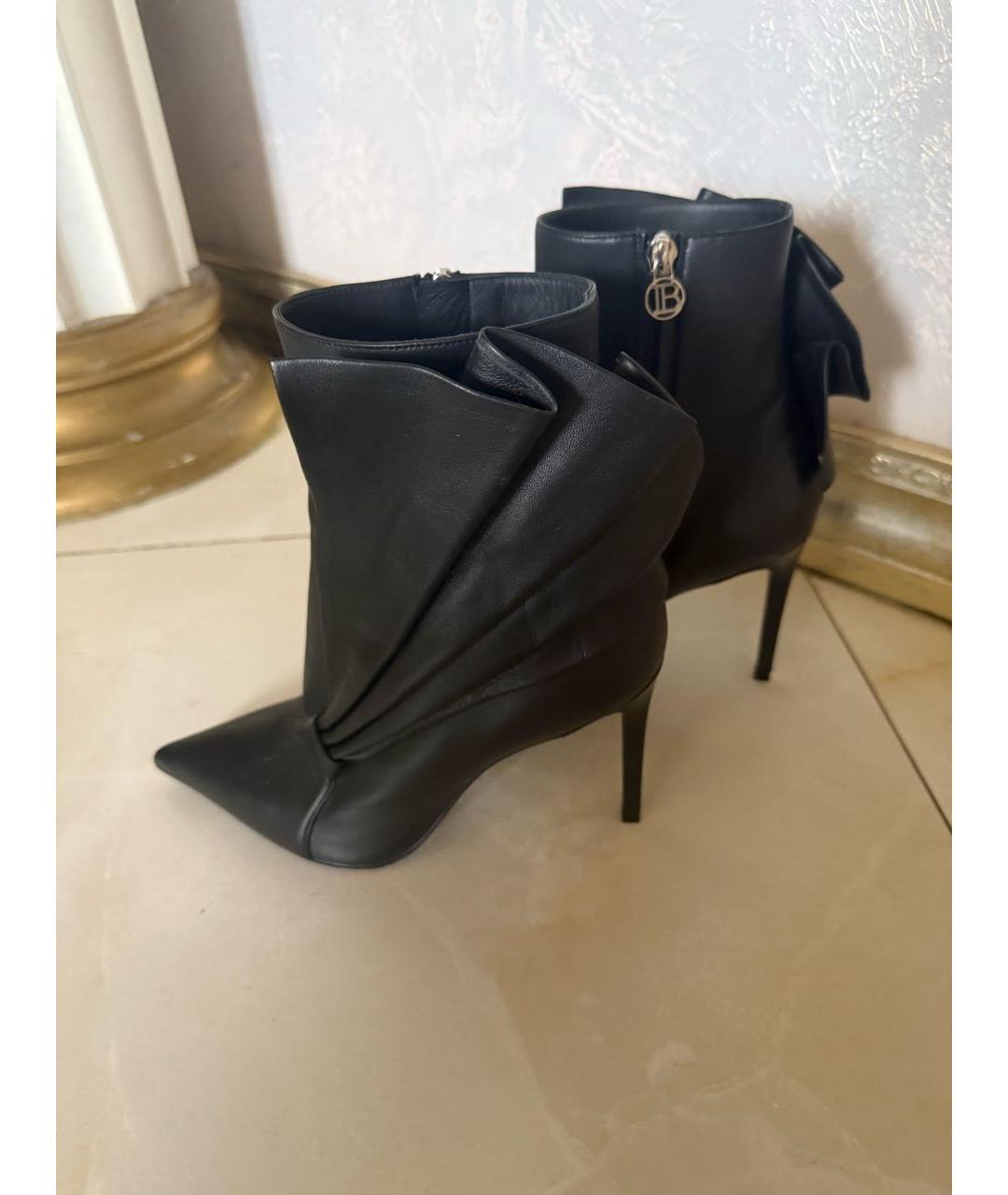 BALMAIN Черные кожаные ботильоны, фото 7
