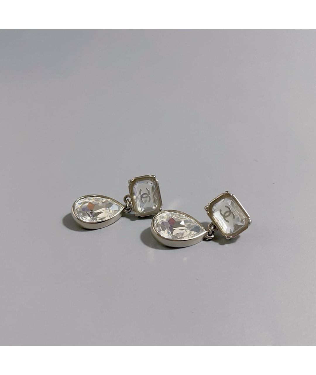CHANEL Серебряные металлические серьги, фото 3