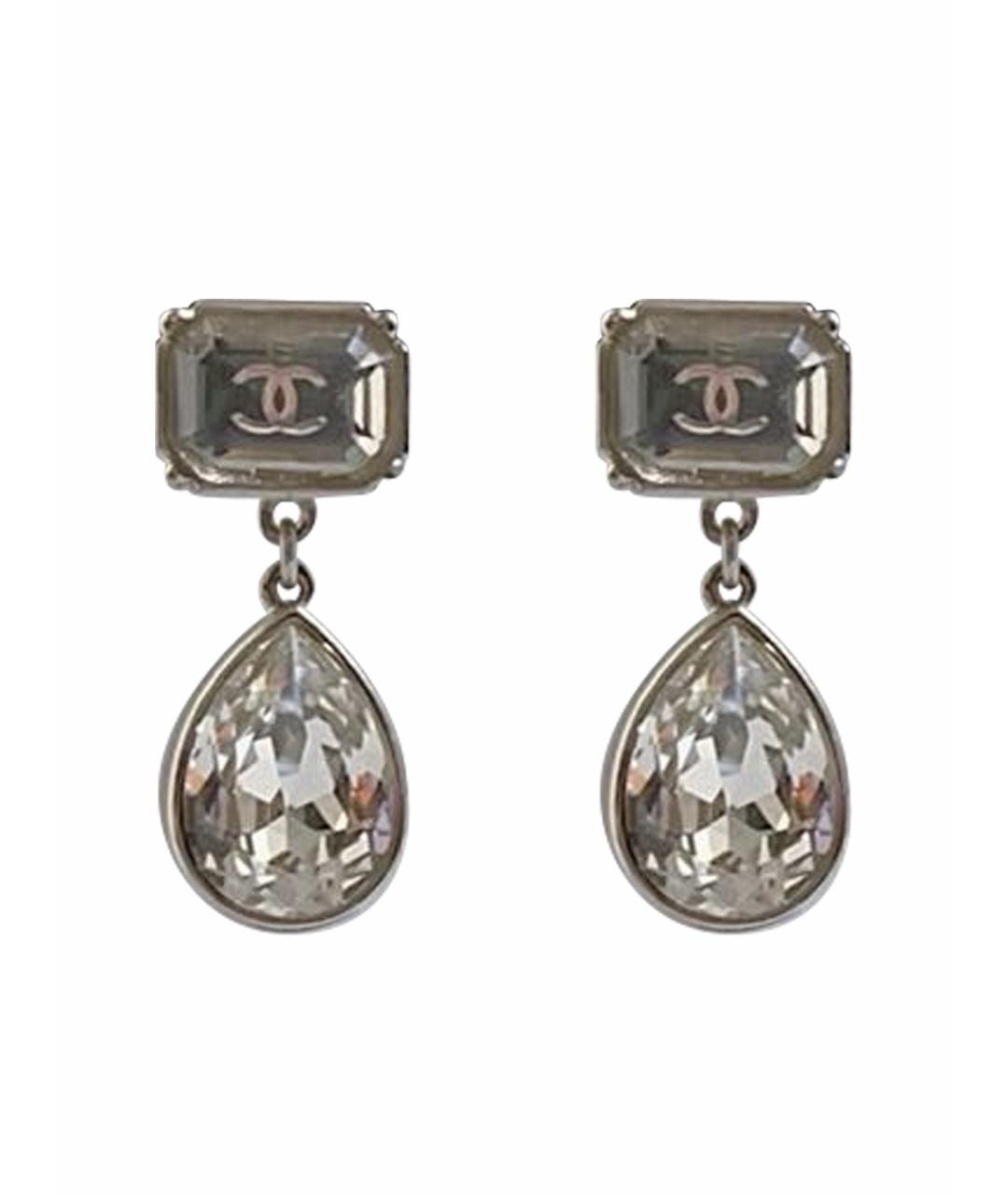 CHANEL Серебряные металлические серьги, фото 1