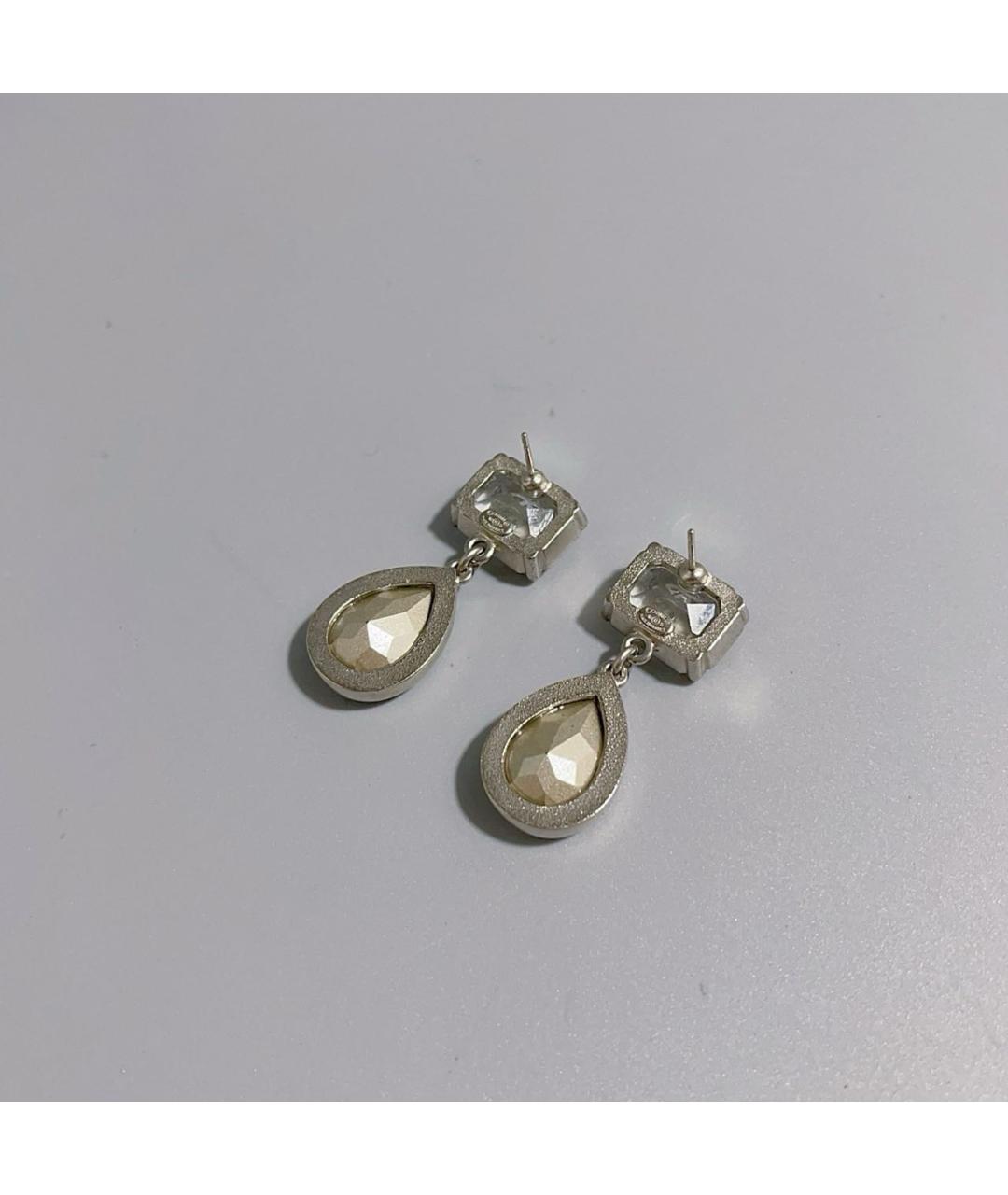 CHANEL Серебряные металлические серьги, фото 2