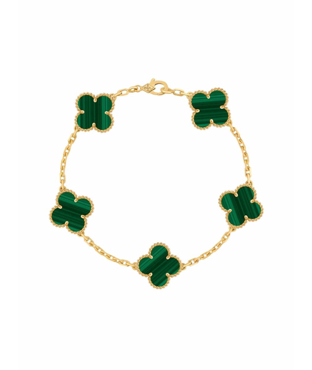 VAN CLEEF & ARPELS Зеленый браслет из желтого золота, фото 1