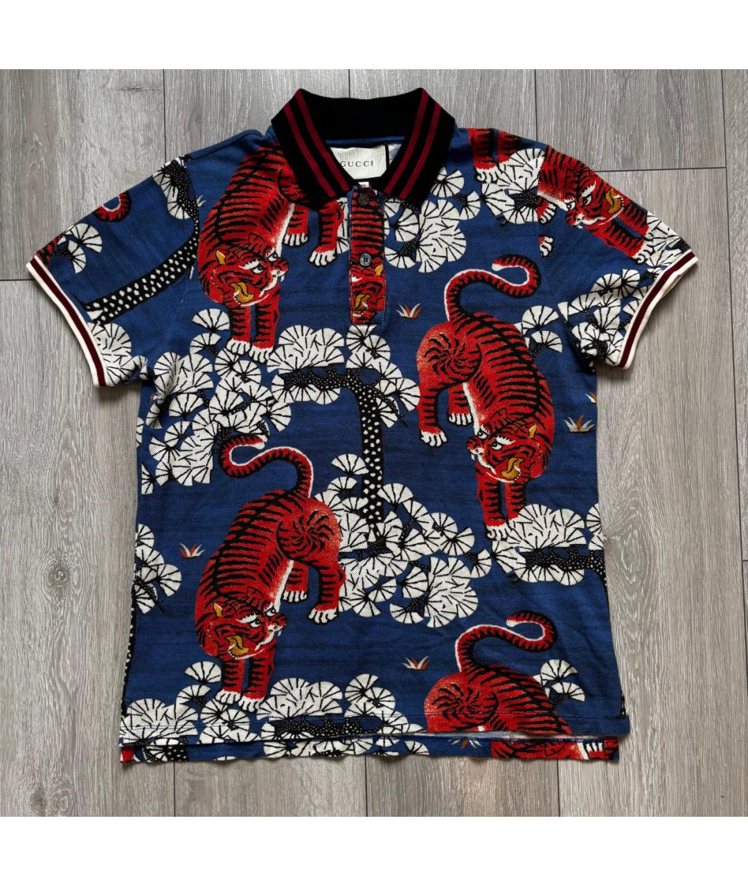 GUCCI Мульти хлопковое поло с коротким рукавом, фото 4