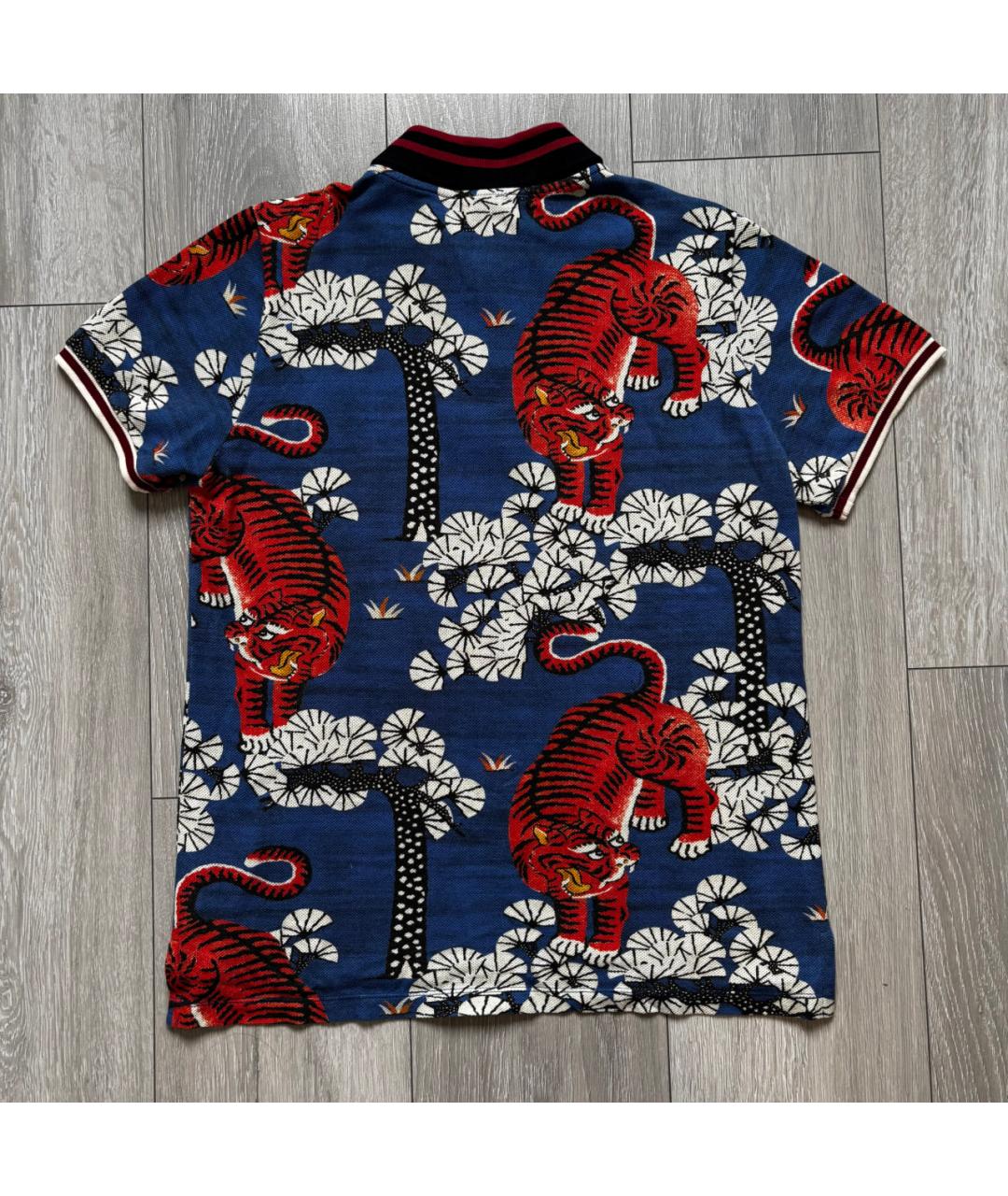GUCCI Мульти хлопковое поло с коротким рукавом, фото 2