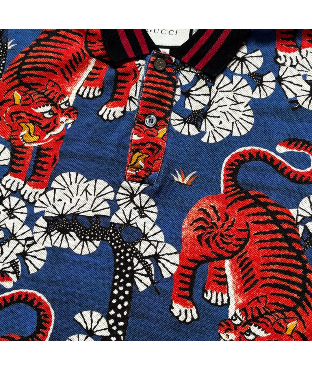 GUCCI Мульти хлопковое поло с коротким рукавом, фото 3