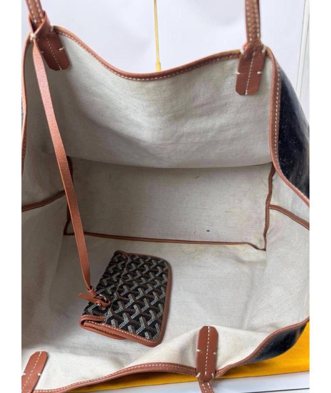 GOYARD Коричневая пляжная сумка, фото 4