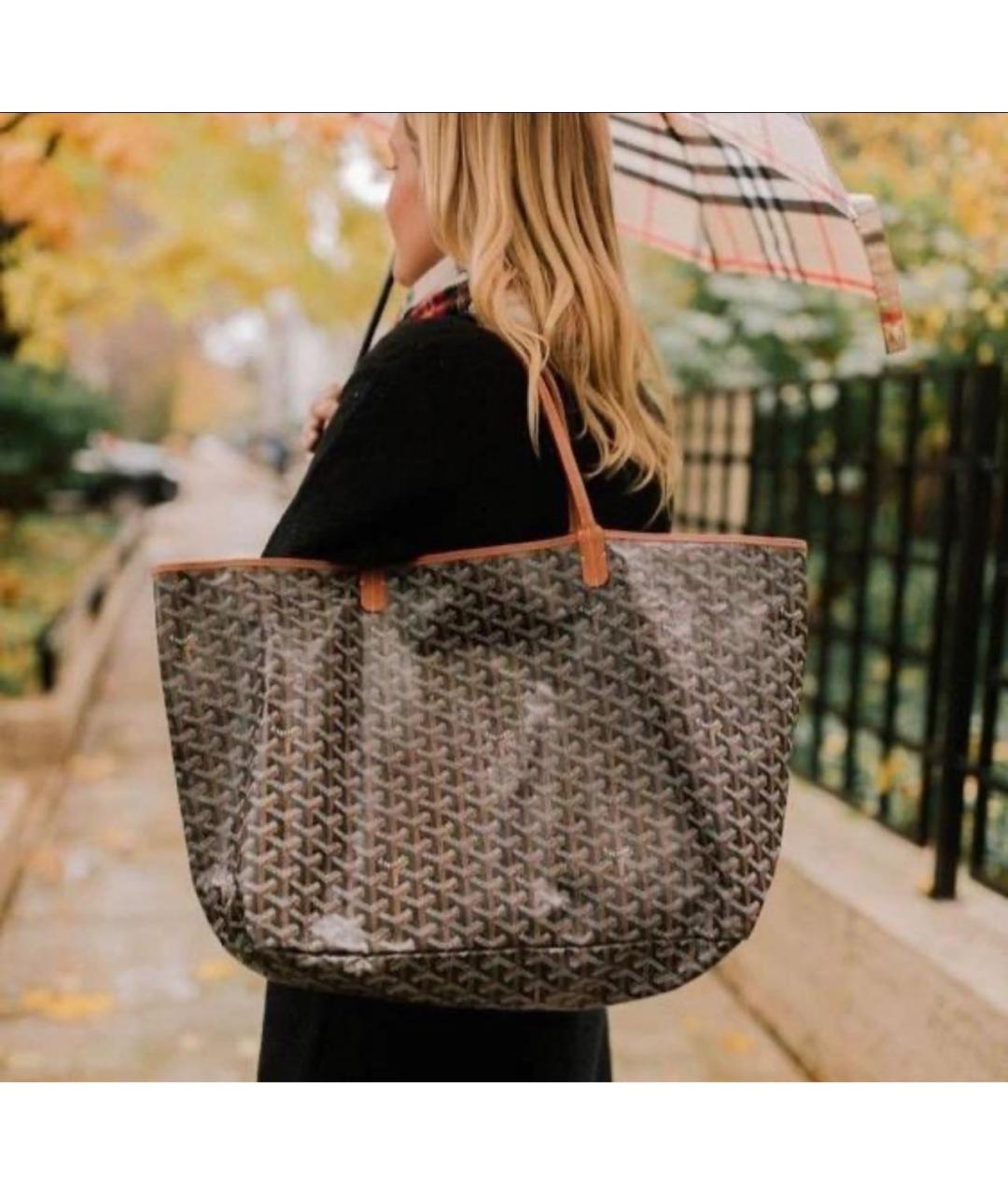 GOYARD Коричневая пляжная сумка, фото 8