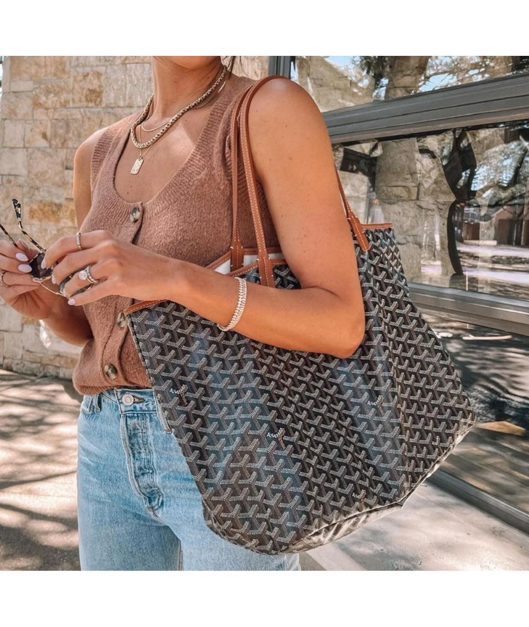 GOYARD Коричневая пляжная сумка, фото 5