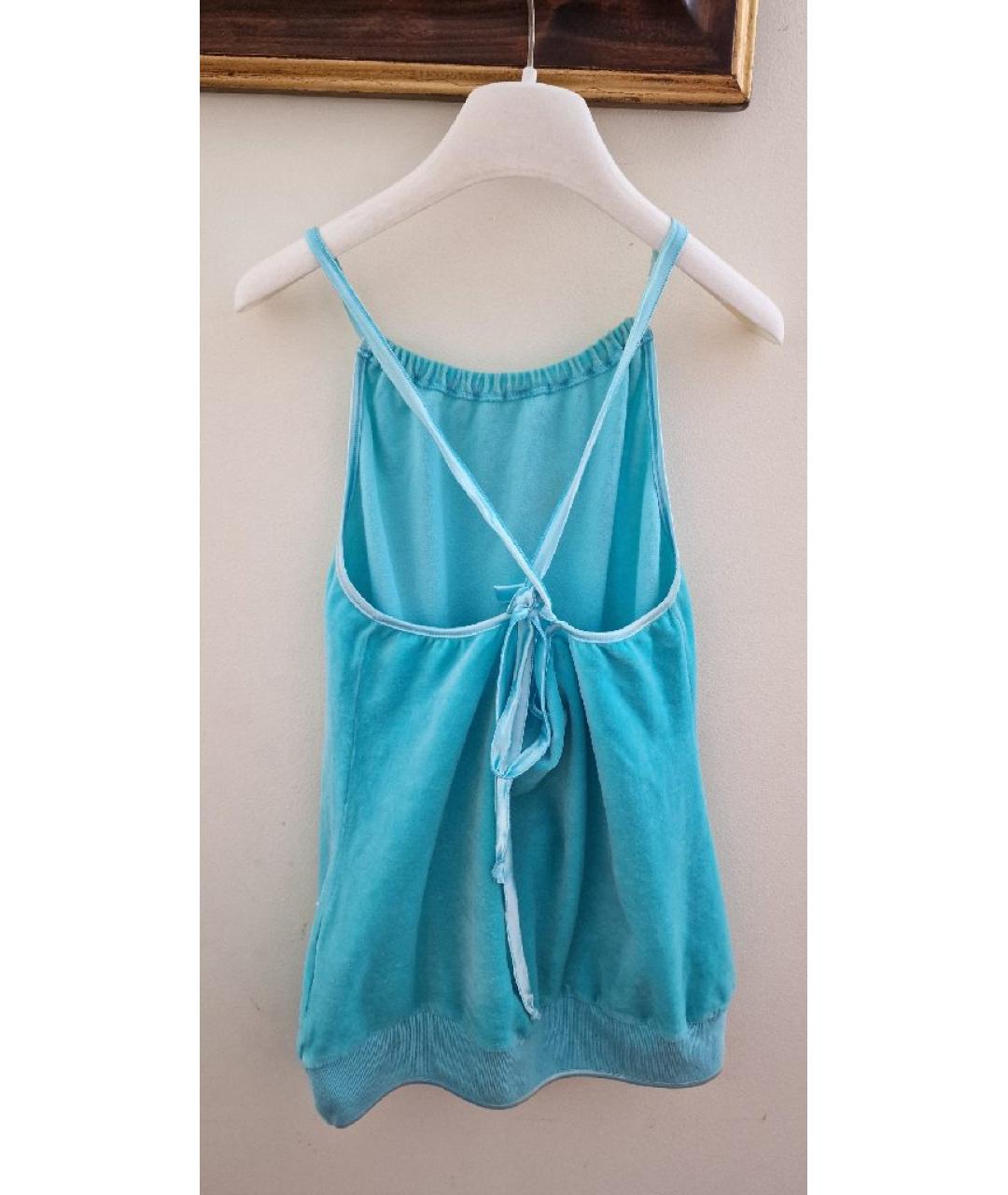 BLUMARINE Бирюзовая майка, фото 2