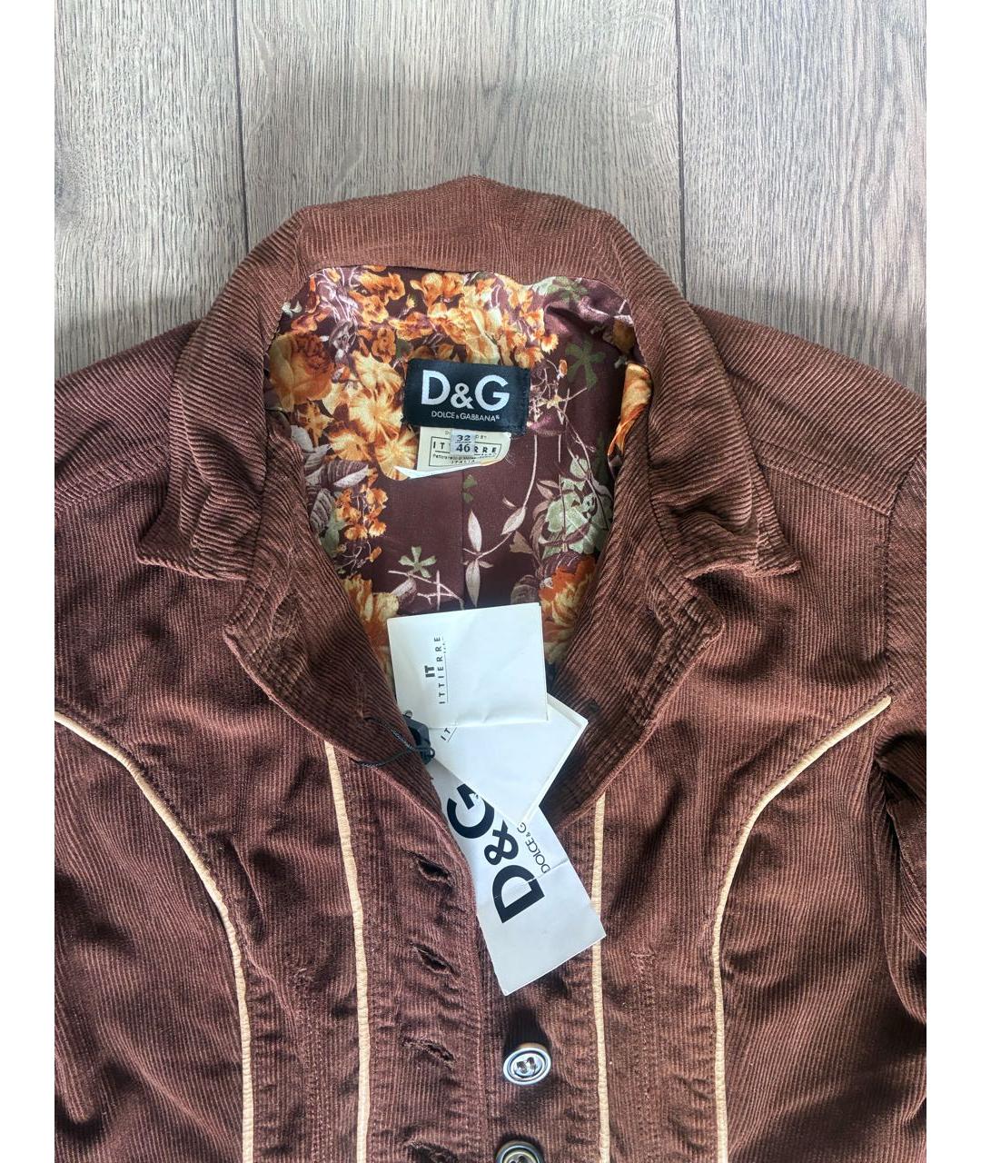 DOLCE&GABBANA Коричневый жакет/пиджак, фото 3