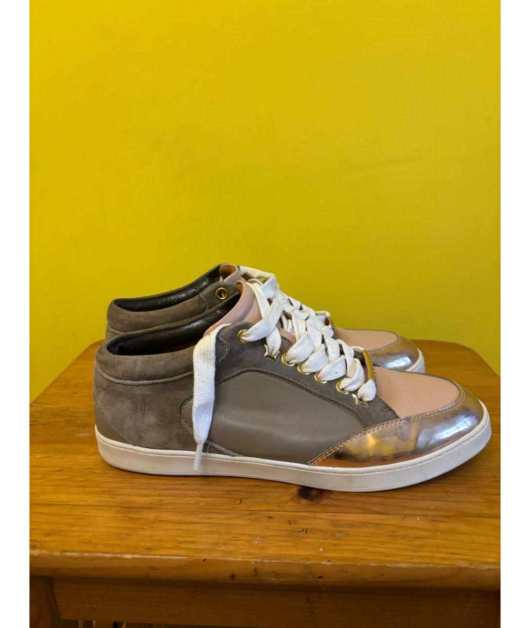 JIMMY CHOO Мульти кожаные кроссовки, фото 6