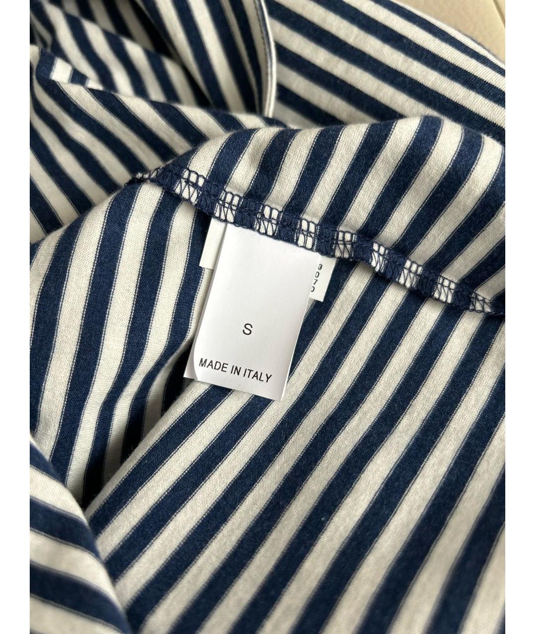 BRUNELLO CUCINELLI Темно-синяя хлопковая футболка, фото 6