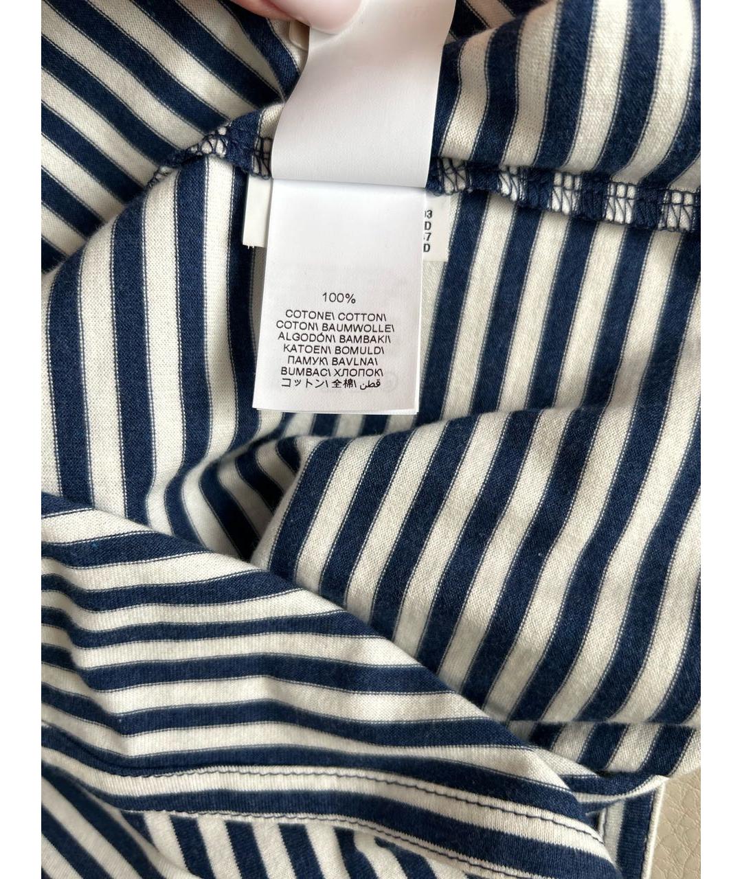 BRUNELLO CUCINELLI Темно-синяя хлопковая футболка, фото 7