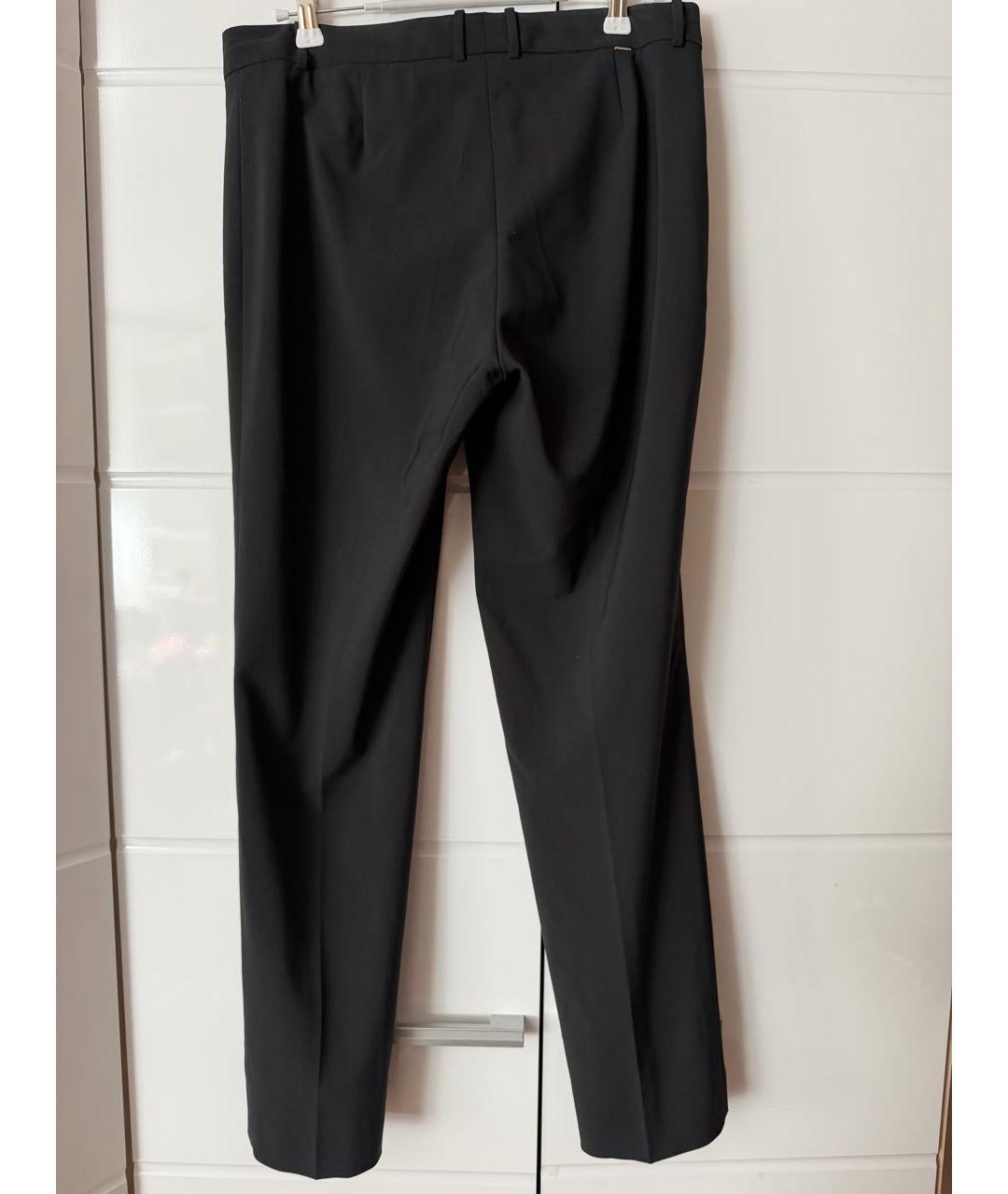 HUGO BOSS Черные шерстяные прямые брюки, фото 2