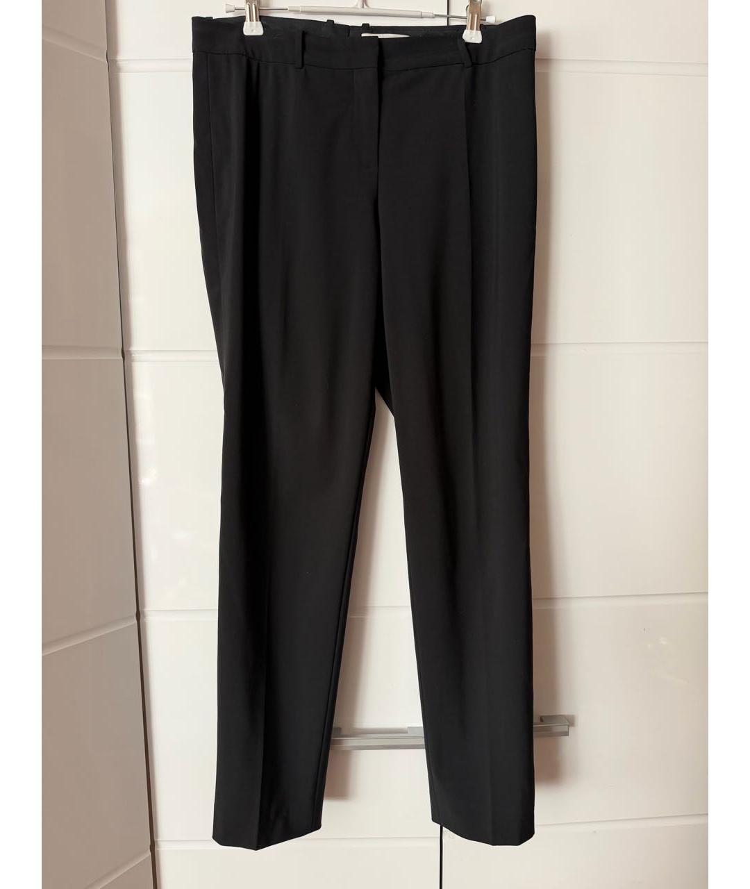 HUGO BOSS Черные шерстяные прямые брюки, фото 9