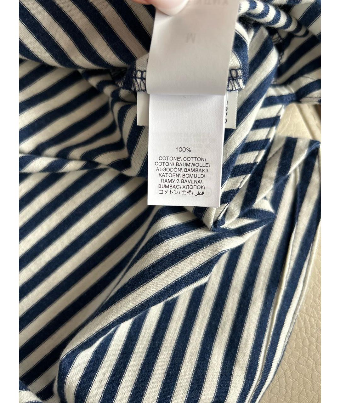 BRUNELLO CUCINELLI Темно-синяя хлопковая футболка, фото 6