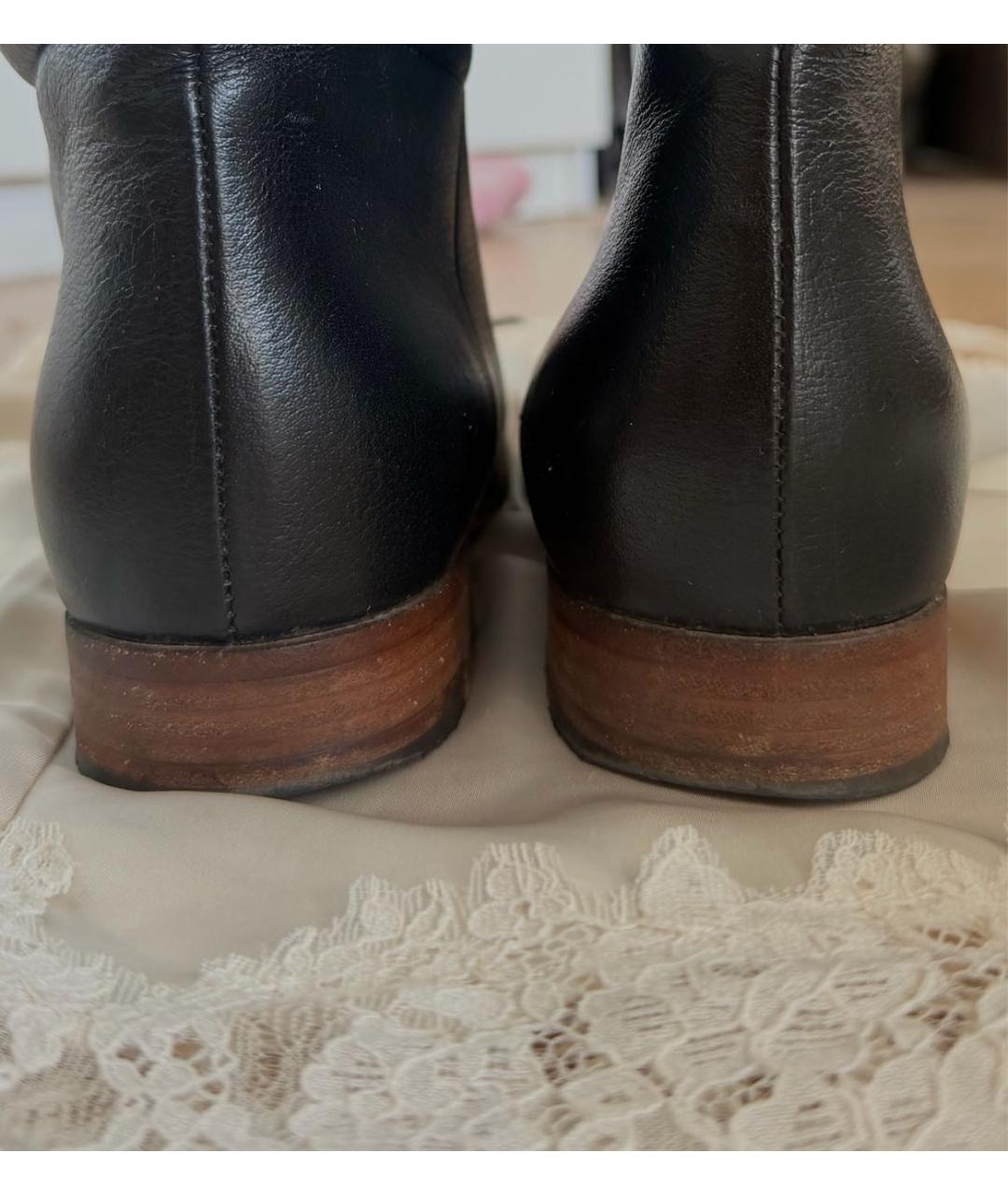 GUCCI Черные кожаные сапоги, фото 7