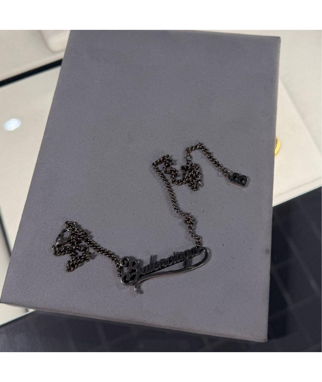 BALENCIAGA Серебряная металлическая подвеска, фото 4