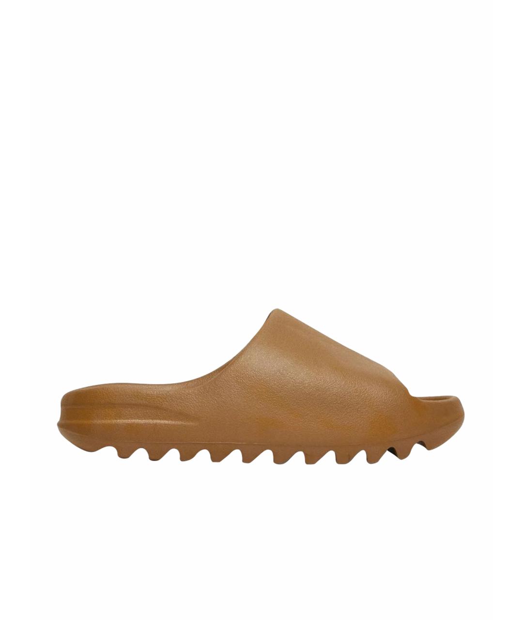 ADIDAS YEEZY Горчичные шлепанцы, фото 1