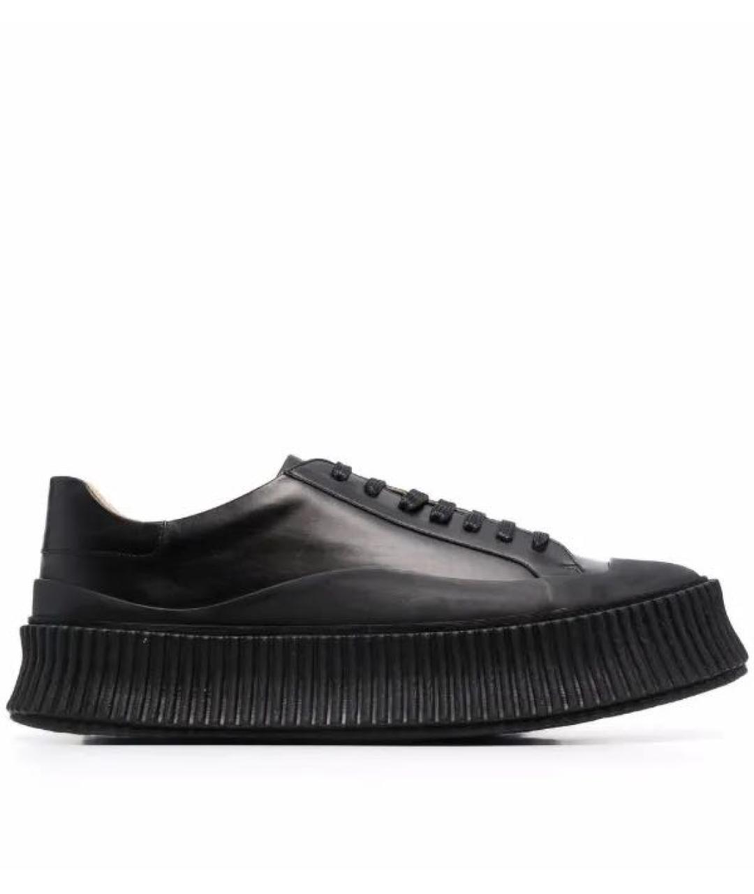 JIL SANDER Черные кожаные кеды, фото 6