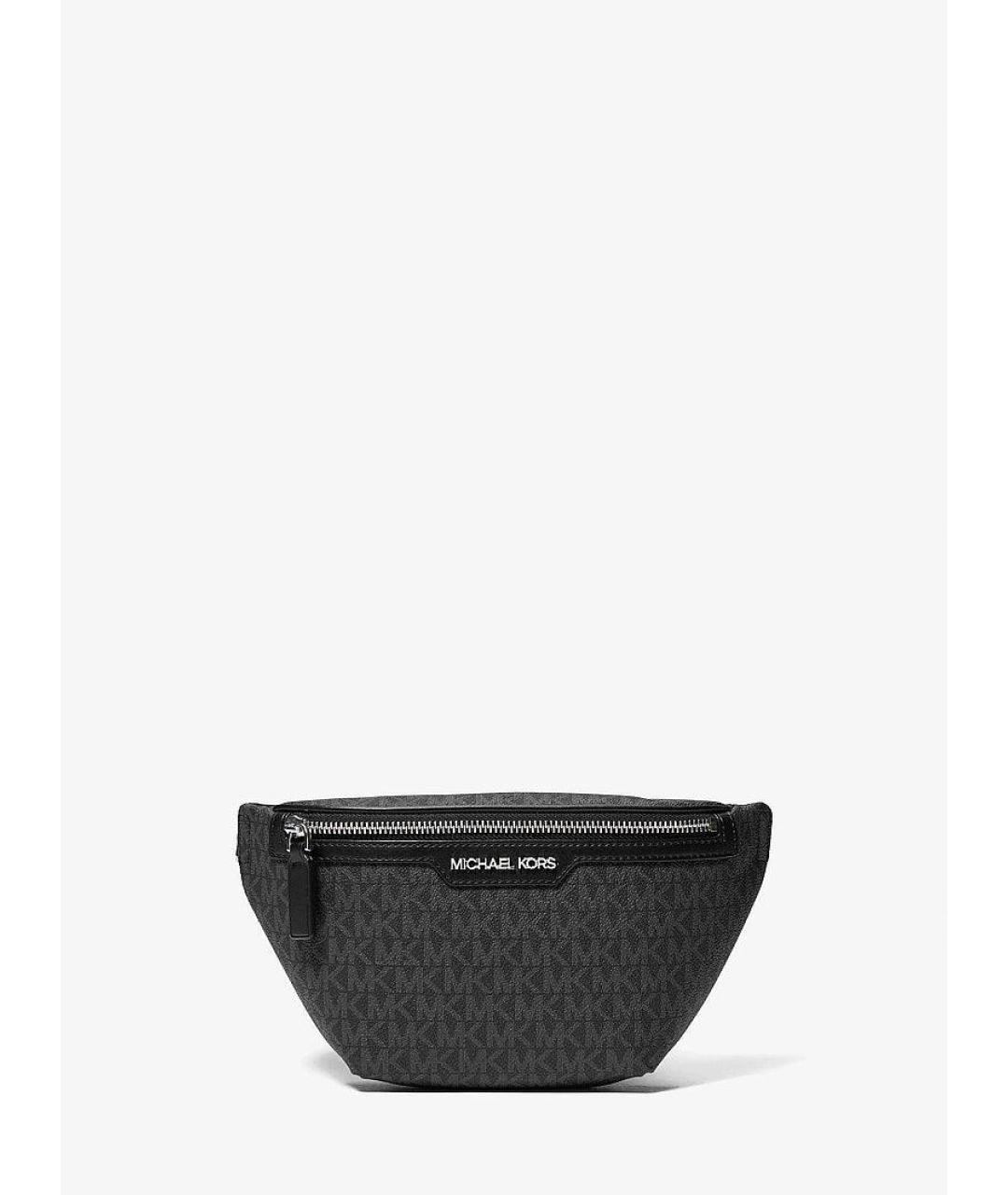 MICHAEL KORS Черная поясная сумка из канвы, фото 8