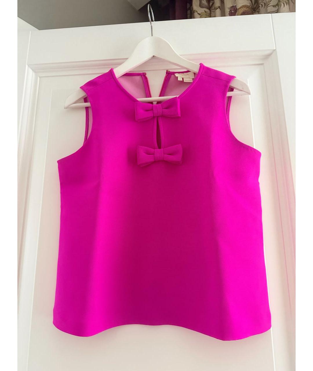 KATE SPADE Фуксия хлопко-эластановая блузы, фото 5