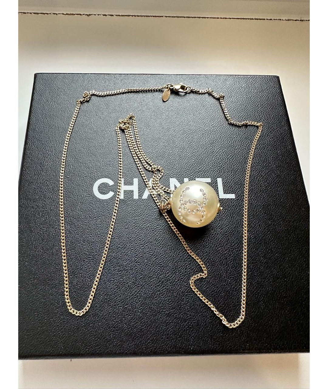 CHANEL Золотая металлическая подвеска, фото 5