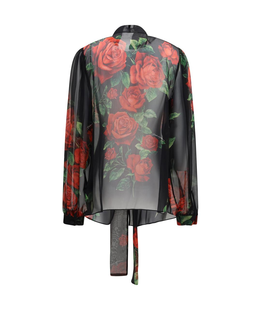 DOLCE&GABBANA Черная шелковая блузы, фото 2