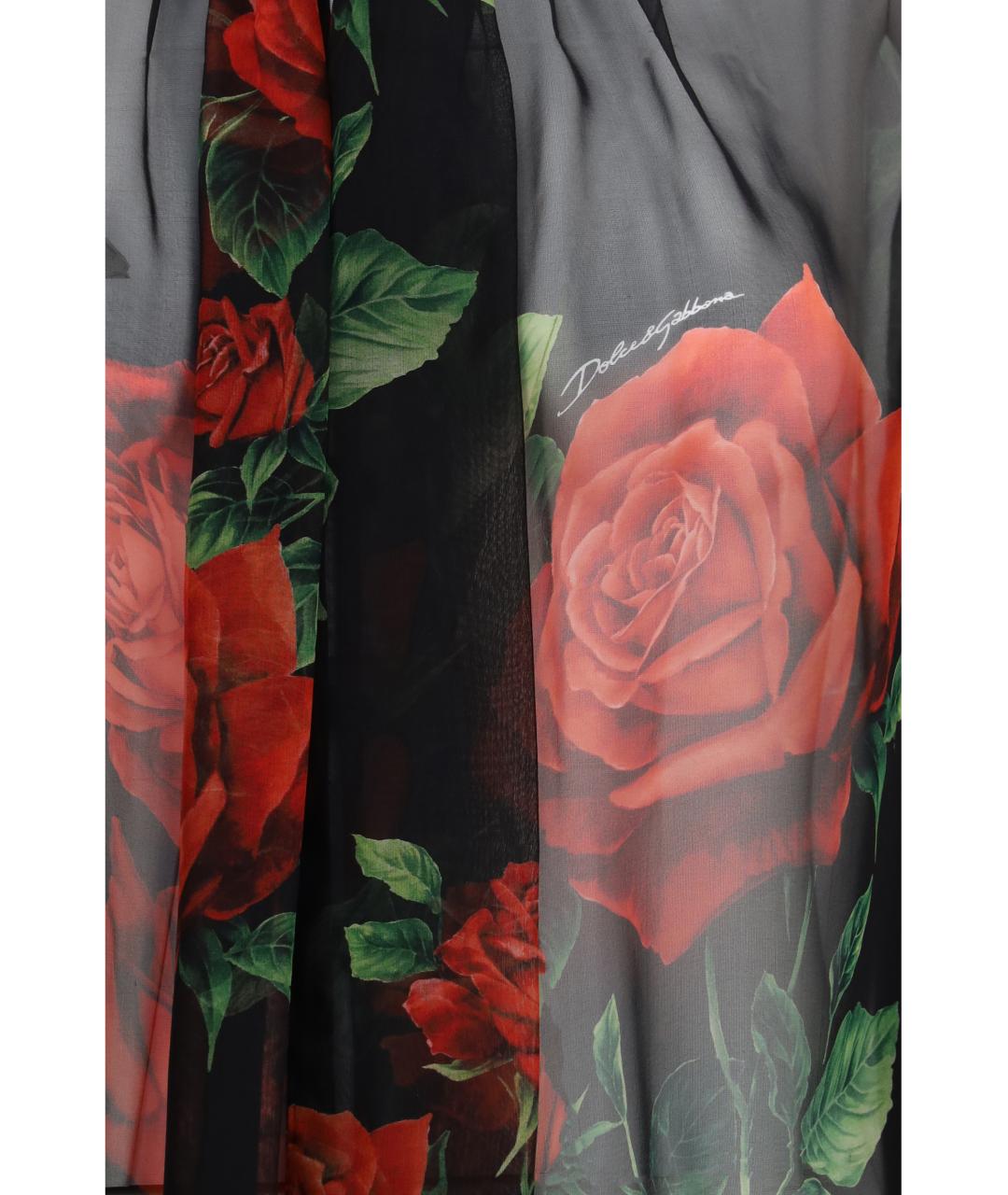DOLCE&GABBANA Черная шелковая блузы, фото 3