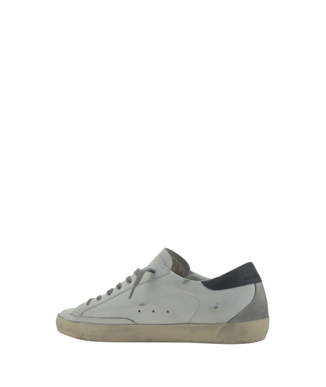 GOLDEN GOOSE Белые кожаные низкие кроссовки / кеды, фото 3