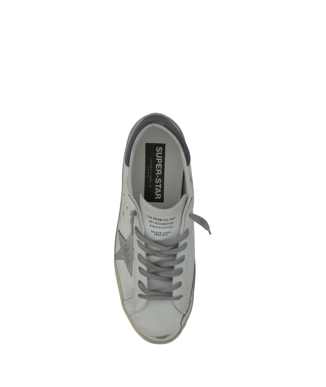 GOLDEN GOOSE Белые кожаные низкие кроссовки / кеды, фото 4
