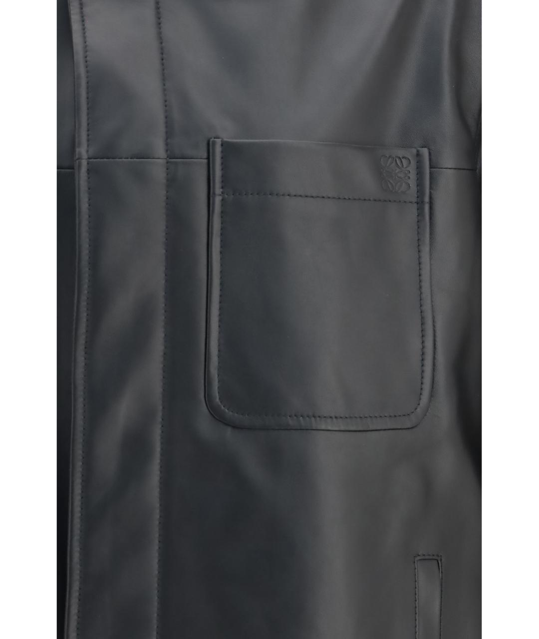 LOEWE Черная кожаная куртка, фото 3