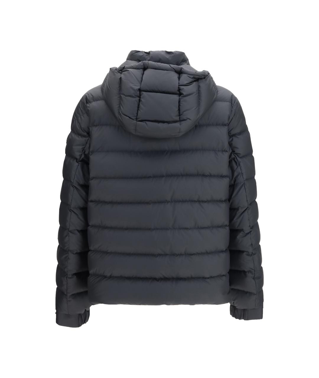 MONCLER Черный полиэстеровый пуховик, фото 2