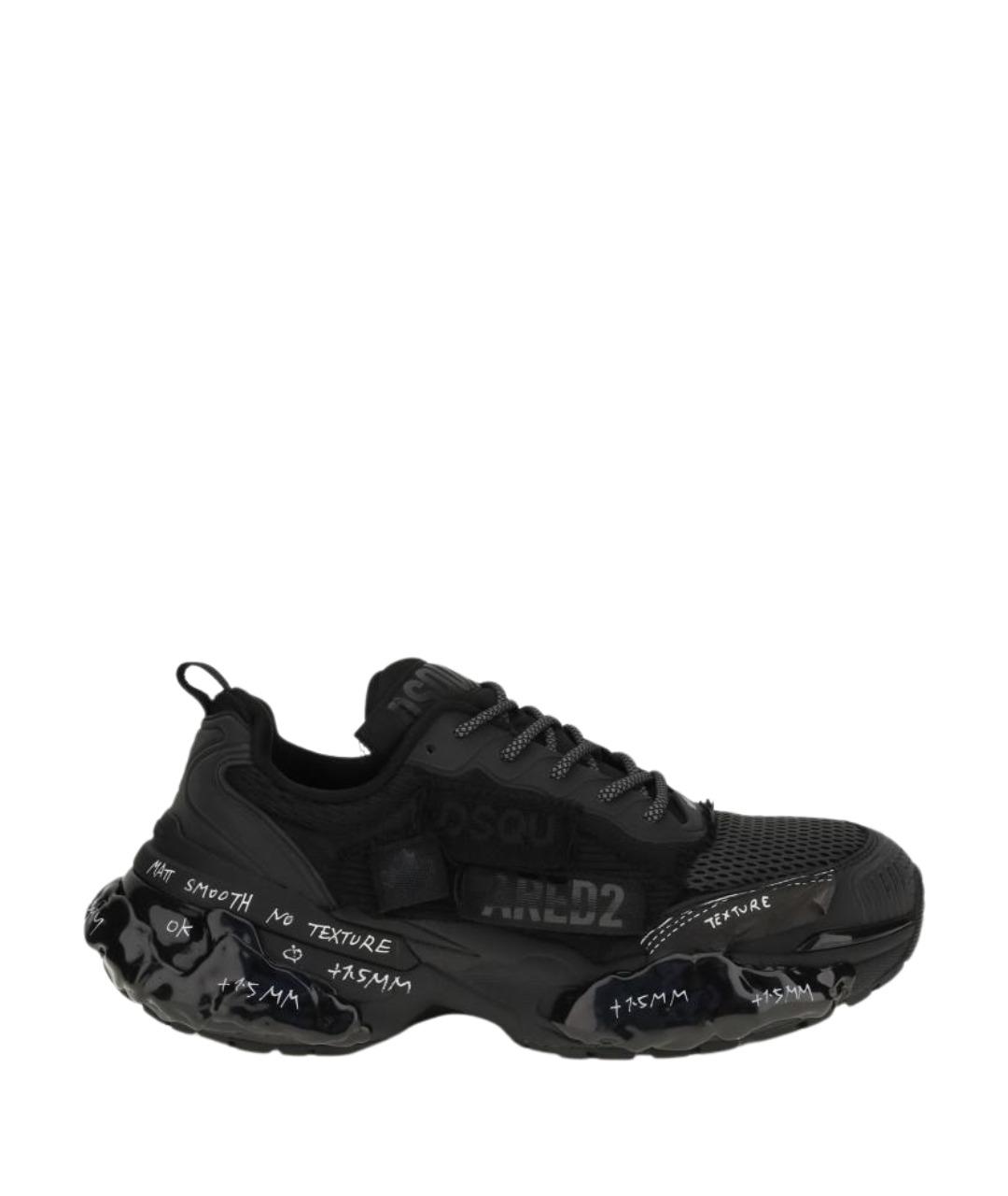 DSQUARED2 Черные синтетические низкие кроссовки / кеды, фото 1