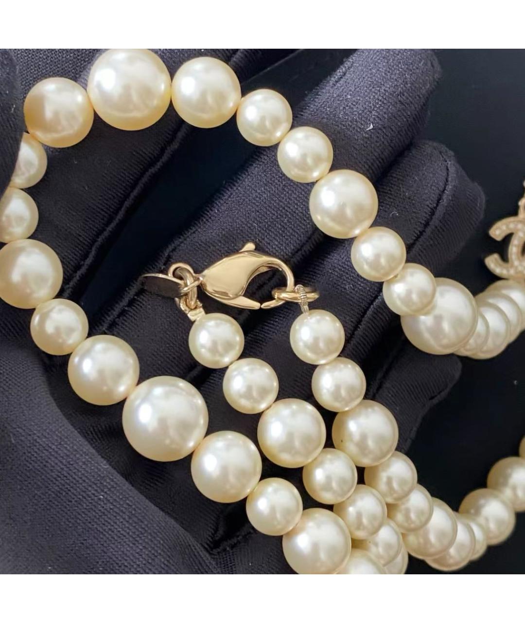 CHANEL Белое колье, фото 4