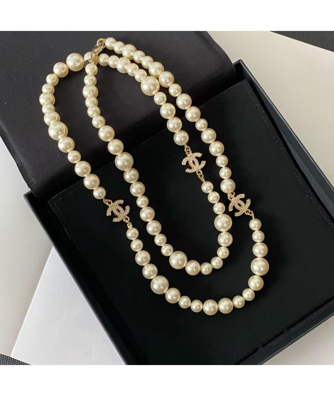 CHANEL Белое колье, фото 6