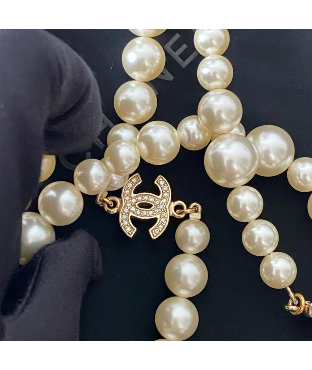 CHANEL Белое колье, фото 5