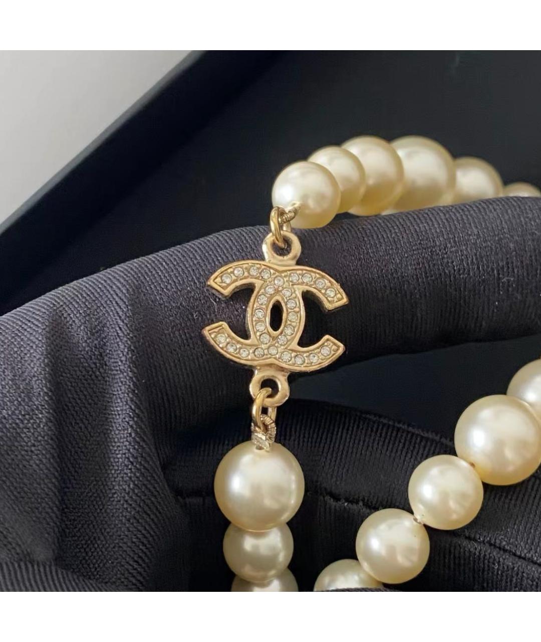 CHANEL Белое колье, фото 3