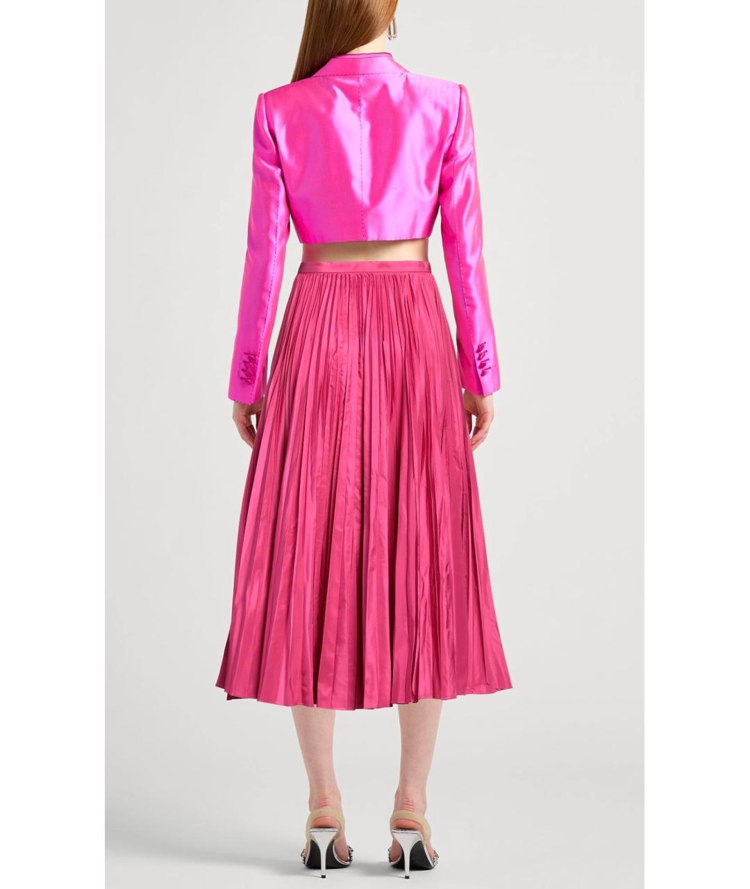CHRISTIAN DIOR Фуксия юбка миди, фото 3