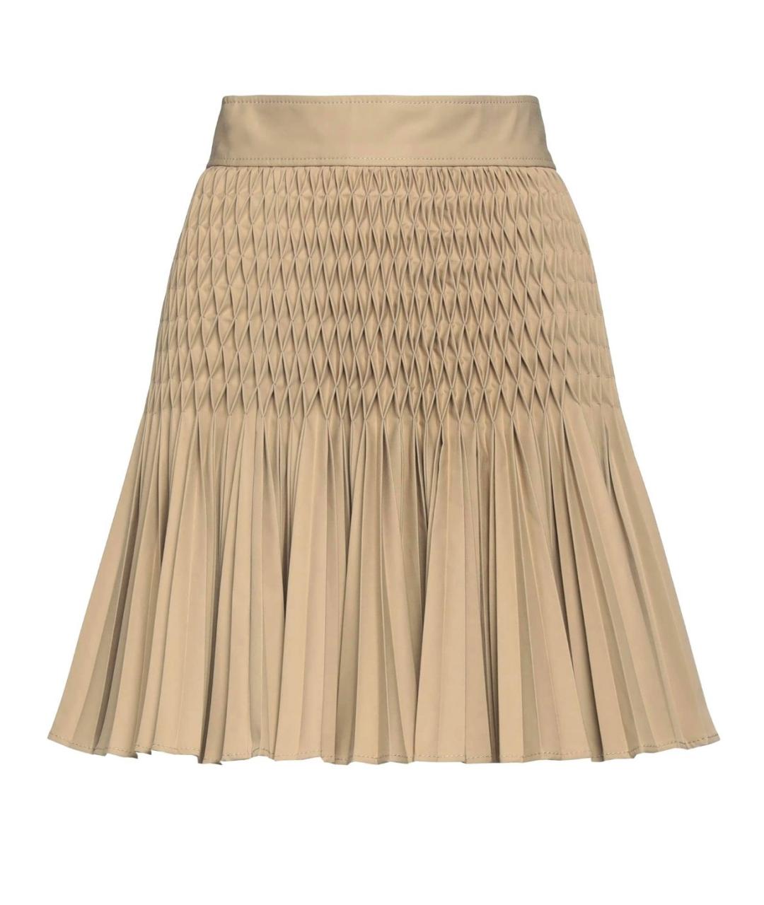 CHRISTIAN DIOR Бежевая хлопковая юбка мини, фото 1