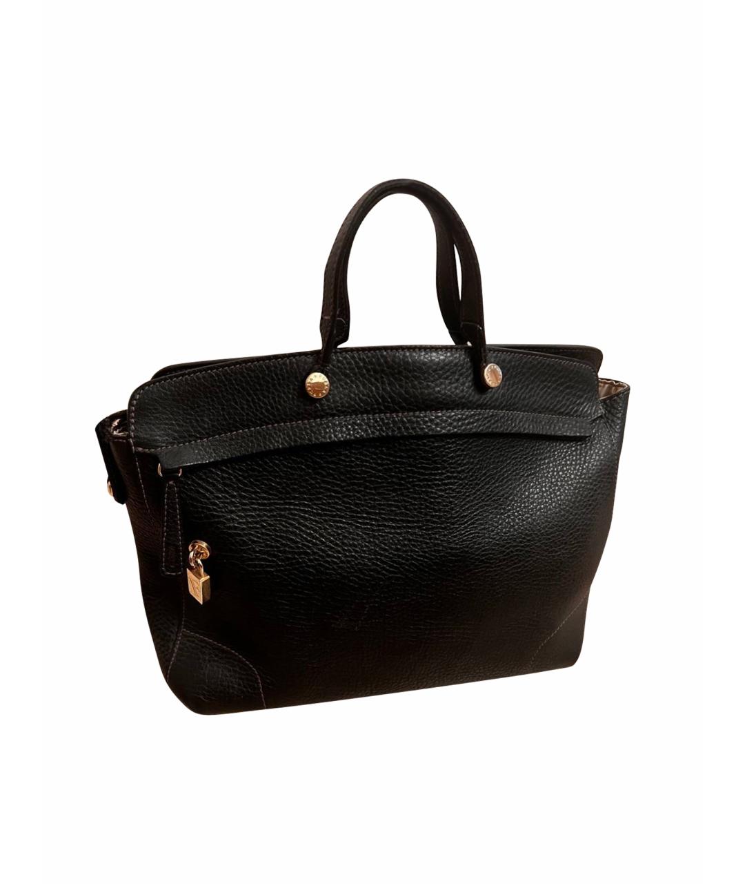FURLA Черная кожаная сумка с короткими ручками, фото 1